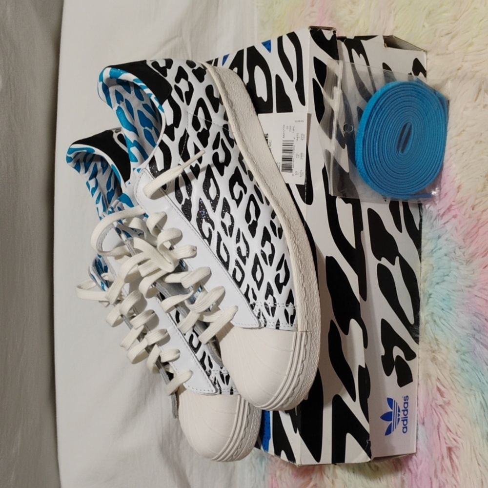 SALE! New Adidas Super Star 80's WC Black/White Shoes W Box Sz.10.5 2014 (E-2) - Picture 1 of 12